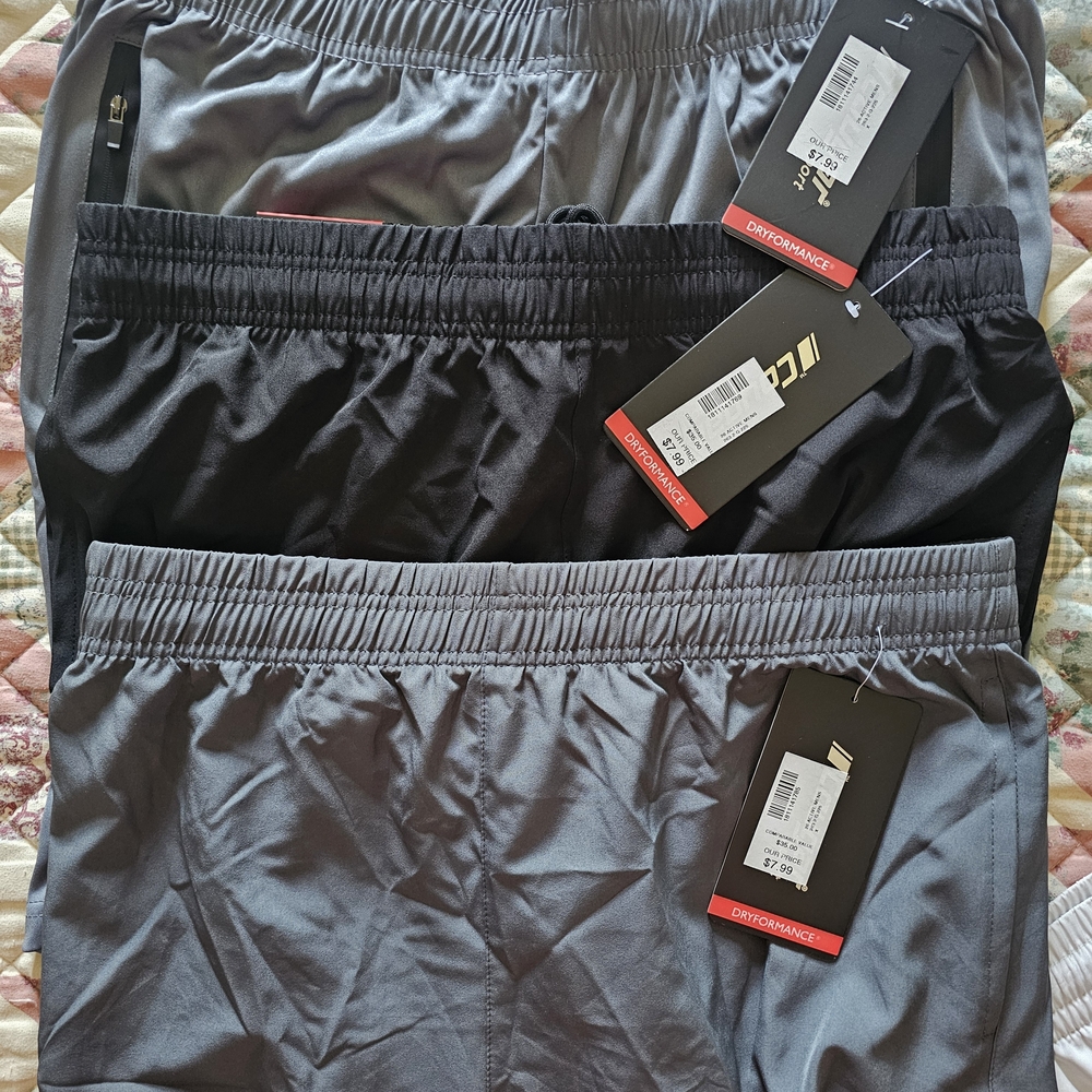 Men's Athletic Shorts Set - Black and Gray